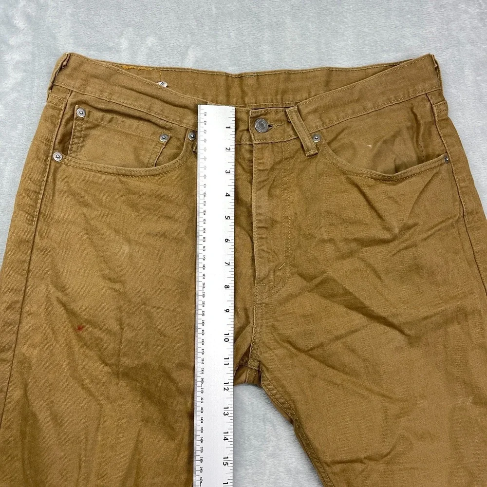 Levi's 505 Pants Mens 34x32 Brown Regular Fit Workwear Straight‎ Leg Outdoor